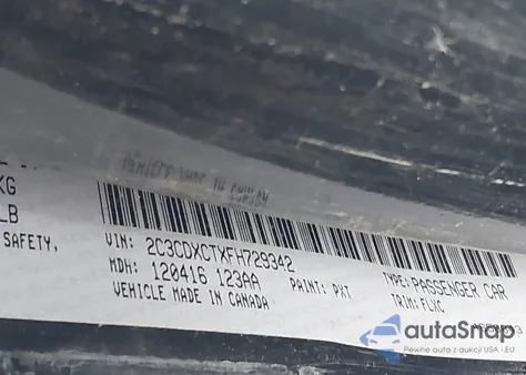 2015 Dodge Charger Road/Track from USA, damaged, VIN 2C3CDXCTXFH729342